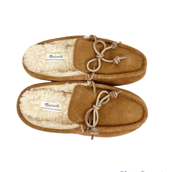 Madewell Suede Moccasin Stuff Slippers in Dried Cedar Size 5 - Picture 6 of 12